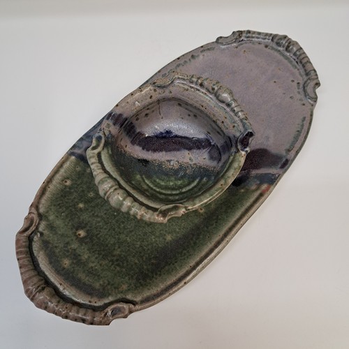 #260248 Chip & Dip Personal Size Green/Violet 12x6 $18 at Hunter Wolff Gallery